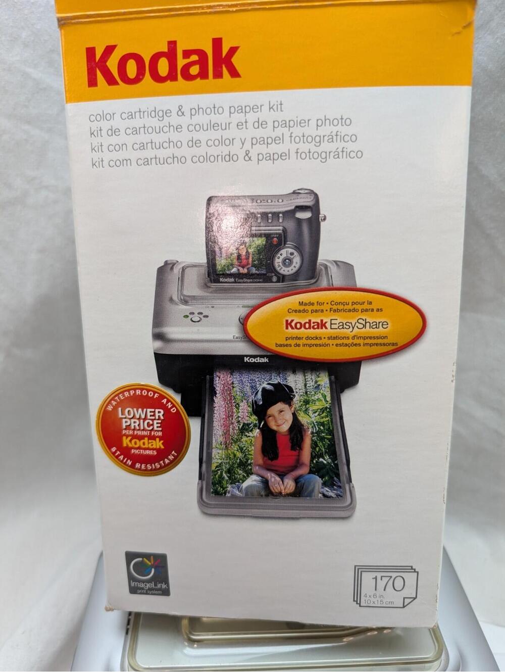 KODAK PH-170 EasyShare Printer Dock Color Cartridge & Photo Paper Refill Kit